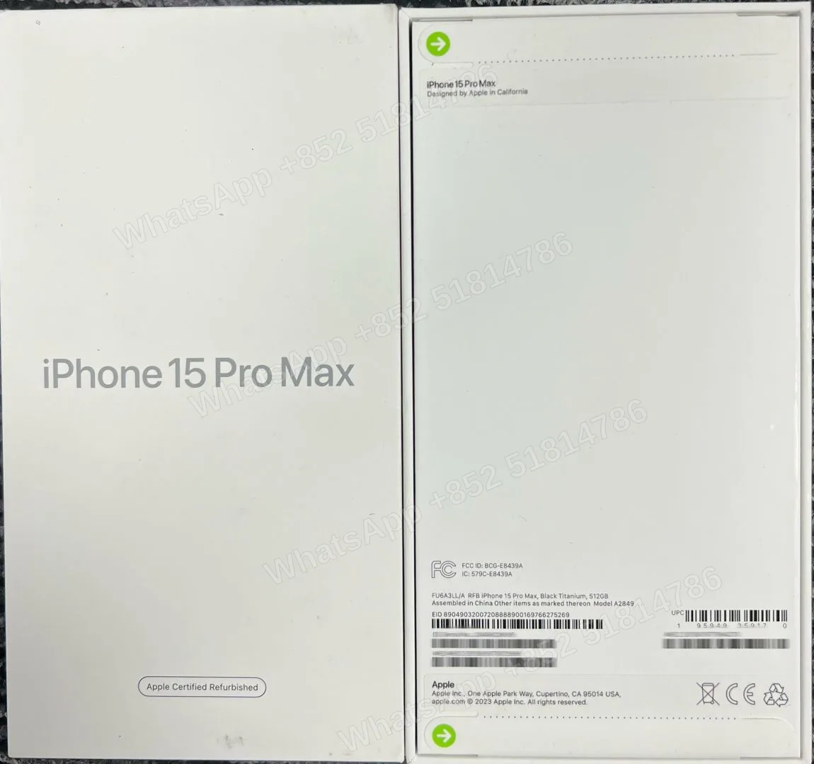 Phones(手機)-CPO-iphone 15 ProMax-E-Sim-A2849-LL-A-512GB-Not Activate - LiuDao stock photo 2