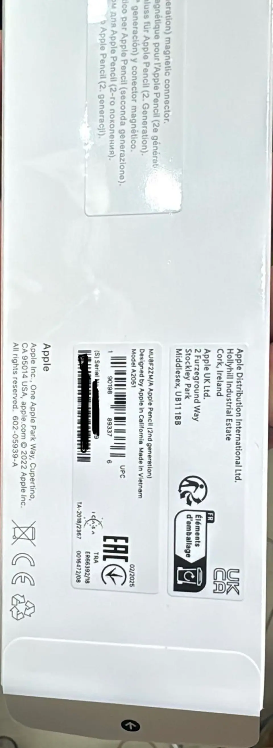 Smart pen(智能筆)-Brand new-Pencil 2nd-不分-A2051-ZM-A-不分-Not Activate - LiuDao Apple Pencil stock photo 1