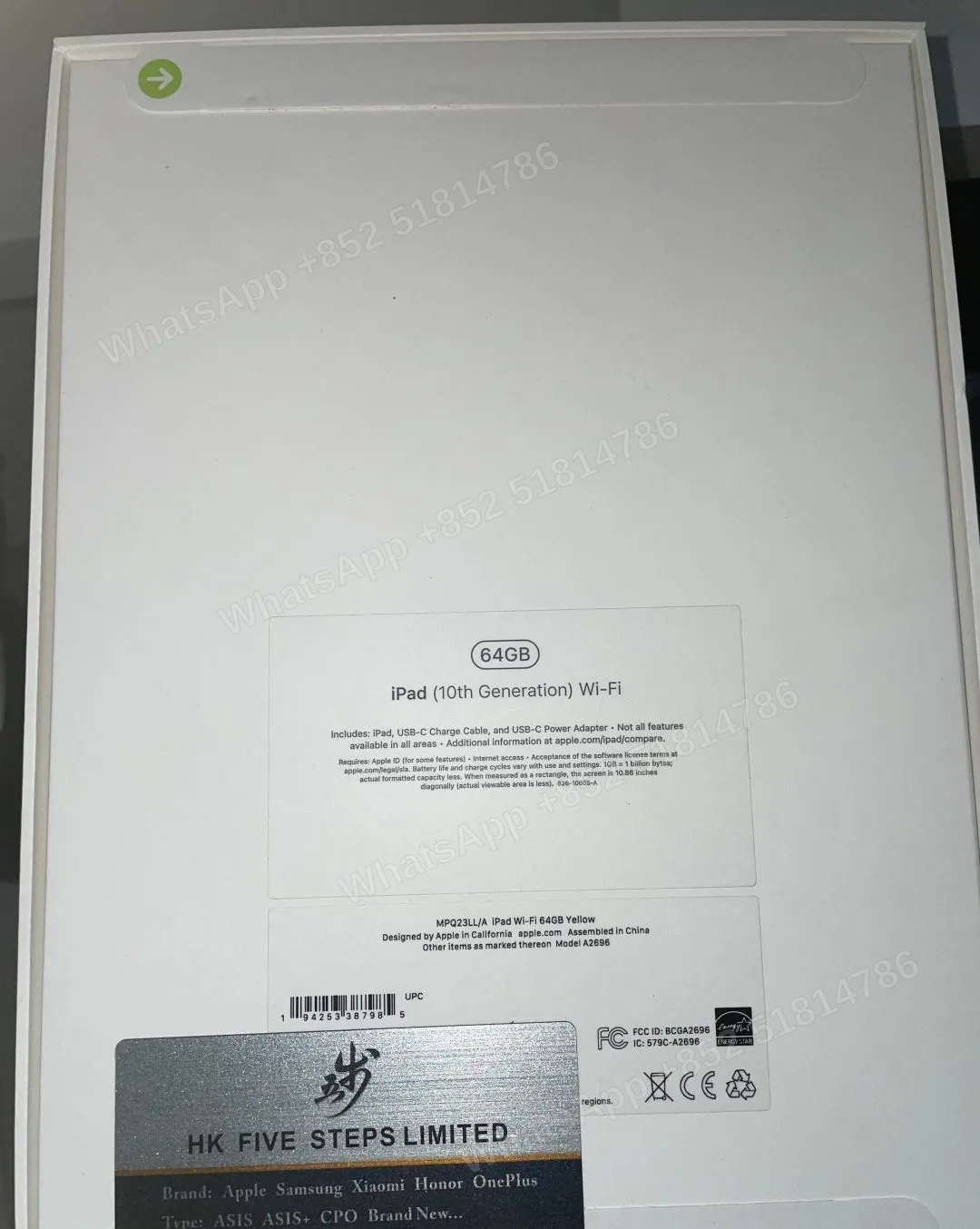 Tablets(平板電腦)-Brand new-iPad 10（2022）-Wi-Fi-A2696-LL-A-64GB-Not Activate - LiuDao stock photo 1