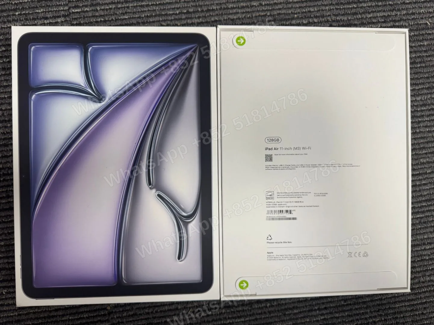 Tablets(平板電腦)-Brand new-iPad Air 7 11-inch（2025）M3-Wi-Fi-A3266-LL-A-128GB-Not Activate - LiuDao stock photo 3