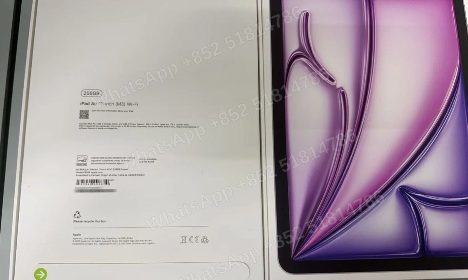 Tablets(平板電腦)-Brand new-iPad Air 7 11-inch（2025）M3-Wi-Fi-A3266-LL-A-256GB-Not Activate - LiuDao stock photo 2