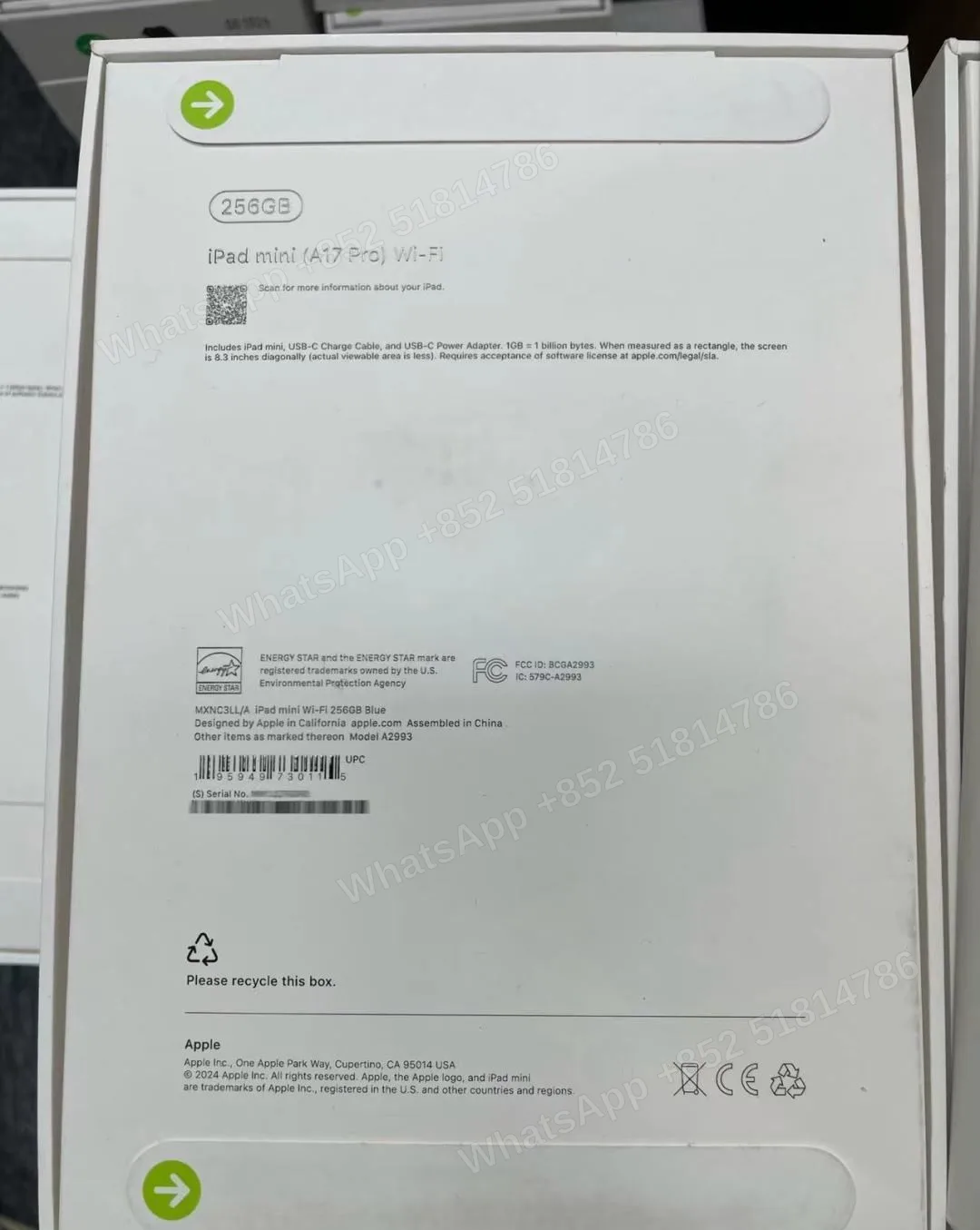 Tablets(平板電腦)-Brand new-iPad Mini 7（2024）A17 Pro-Wi-Fi-A2993-LL-A-256GB-Not Activate - LiuDao stock photo 1
