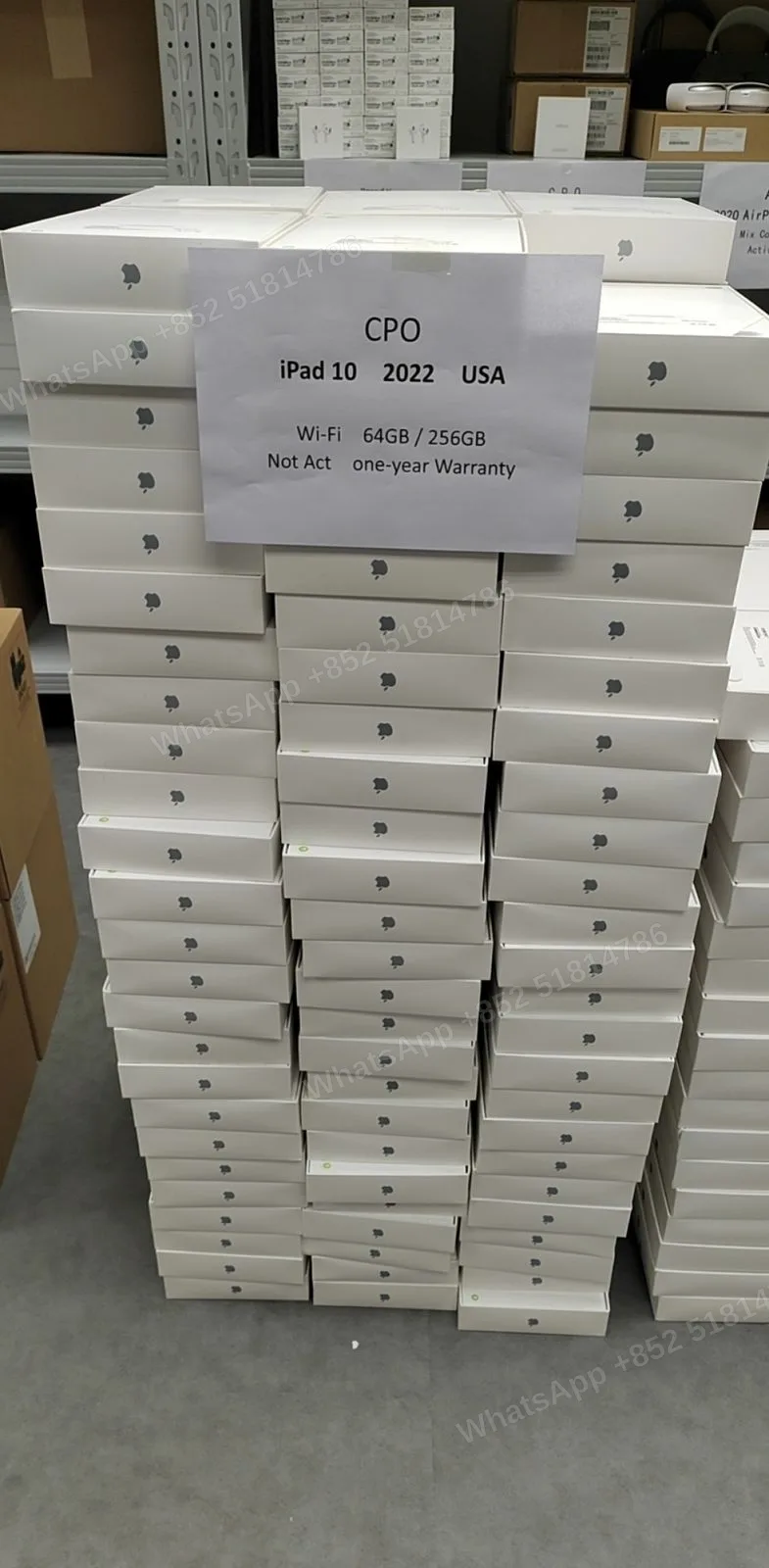 Tablets(平板電腦)-CPO-iPad 10（2022）-Wi-Fi-A2696-LL-A-256GB-Not Activate - LiuDao stock photo 1
