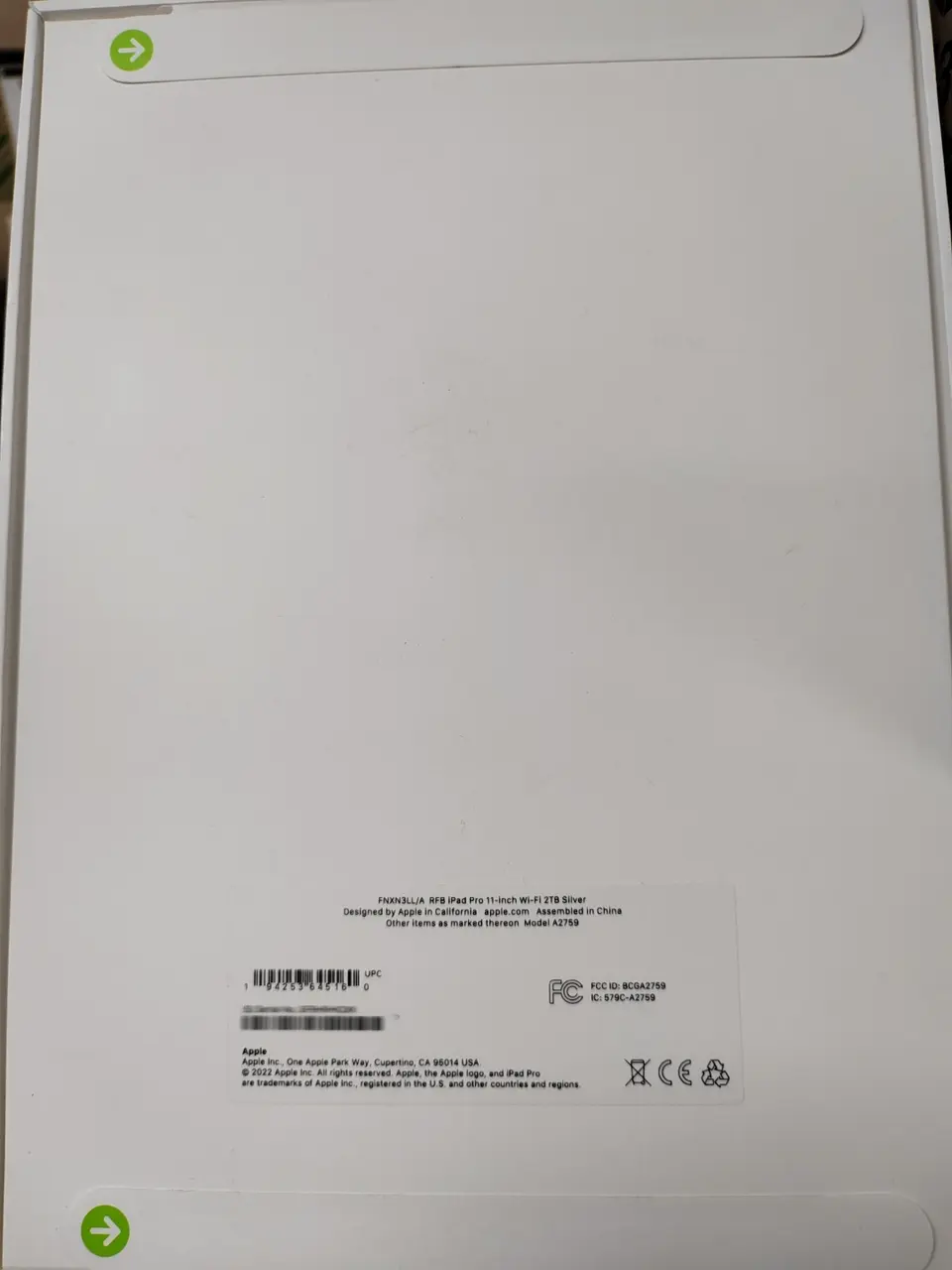 Tablets(平板電腦)-CPO-iPad Pro 11-inch Gen 4（2022）M2-Wi-Fi-A2759-LL-A-2TB-Not Activate - LiuDao iPad stock photo 1